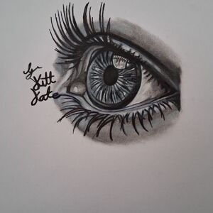 Realistic Eye Sketch Art Print